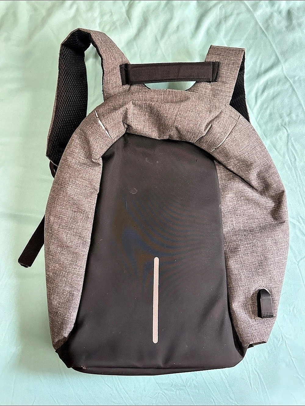 Gray & Black Laptop Backpack